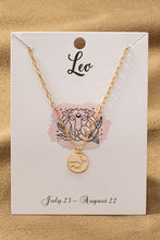 Load image into Gallery viewer, Brass Zodiac Coin Pendant Necklace