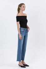 Load image into Gallery viewer, HR Raw Hem Ankle Straight Jeans