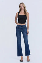Load image into Gallery viewer, Mid Rise Raw Hem Kick Flare