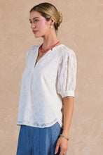Load image into Gallery viewer, Textured Star Pattern S/S Blouse