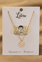 Load image into Gallery viewer, Brass Zodiac Coin Pendant Necklace