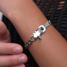 Load image into Gallery viewer, Silver Belt Bracelet