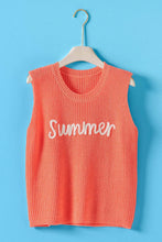 Load image into Gallery viewer, Summer Script Embroidered Sweater Tank