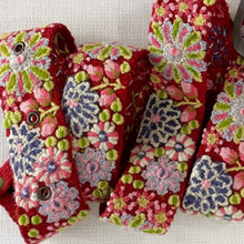 Load image into Gallery viewer, Teaberry Embroidered Wool Belt