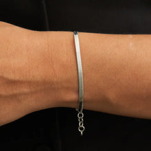 Load image into Gallery viewer, Silver Dainty Herringbone Bracelet