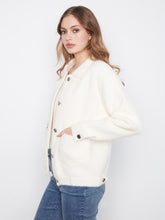 Load image into Gallery viewer, Eyelash Yarn Denim-Style Jacket