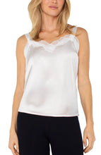 Load image into Gallery viewer, Woven Tank w/Lace Trim