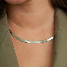 Load image into Gallery viewer, Silver Herringbone Necklace