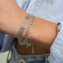 Load image into Gallery viewer, Silver Squared Chain Bracelet