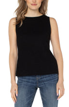 Load image into Gallery viewer, Slvless Boat Neck Rib Knit Top