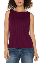 Load image into Gallery viewer, Slvless Boat Neck Rib Knit Top