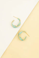 Load image into Gallery viewer, With a Twist Hoop Earrings
