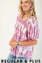 Load image into Gallery viewer, S/S Top w/Smocking
