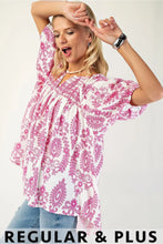 Load image into Gallery viewer, S/S Top w/Smocking
