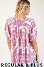 Load image into Gallery viewer, S/S Top w/Smocking
