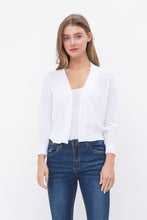 Load image into Gallery viewer, Lace Eyelet 3/4 Slv Bolero
