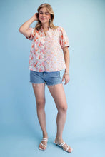 Load image into Gallery viewer, Mixed Print Button Down w/banded Slv
