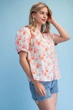 Load image into Gallery viewer, Mixed Print Button Down w/banded Slv
