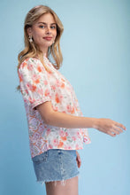 Load image into Gallery viewer, Mixed Print Button Down w/banded Slv
