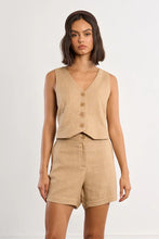 Load image into Gallery viewer, Linen Vest w/Tie Back
