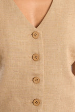 Load image into Gallery viewer, Linen Vest w/Tie Back
