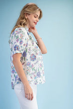 Load image into Gallery viewer, Floral Print  w/Ruffled Neck and Lace Trim

