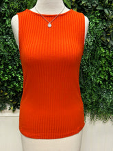 Load image into Gallery viewer, Slvless Boat Neck Rib Knit Top
