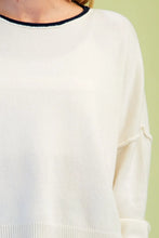 Load image into Gallery viewer, Sweater W/contrasting Rolled Hems
