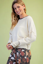 Load image into Gallery viewer, Sweater W/contrasting Rolled Hems
