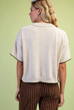 Load image into Gallery viewer, S/S Sweater Top W/rolled Hem
