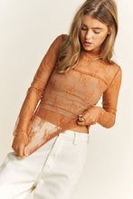 Load image into Gallery viewer, Mesh Lace Fitted Top
