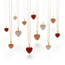 Load image into Gallery viewer, Large Enamel Heart Locket Necklace
