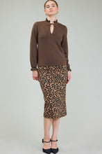 Load image into Gallery viewer, Tie Front Ruffle Collar Sweater Top
