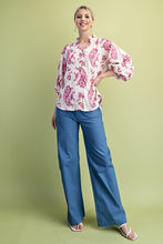 Load image into Gallery viewer, Button Down Blouse w/Balloon Slv Top

