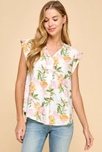 Load image into Gallery viewer, Cap Slv Printed Floral Top
