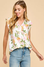 Load image into Gallery viewer, Cap Slv Printed Floral Top
