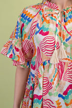 Load image into Gallery viewer, Abstract Print Top w/Tassel Tie

