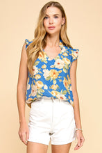 Load image into Gallery viewer, Ruffled V-neck Floral Top
