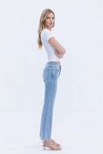 Load image into Gallery viewer, HR Uneven Raw Hem Kick Flare Jeans
