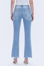Load image into Gallery viewer, HR Uneven Raw Hem Kick Flare Jeans
