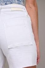 Load image into Gallery viewer, Tie Waist Raw Hem A-line Short
