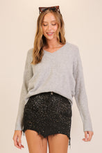 Load image into Gallery viewer, V Neck Long Sleeve Knit Sweater
