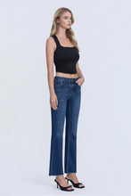 Load image into Gallery viewer, Mid Rise Raw Hem Kick Flare
