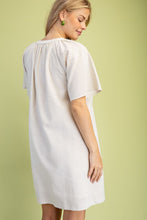 Load image into Gallery viewer, Linen Dress w/Embroidery
