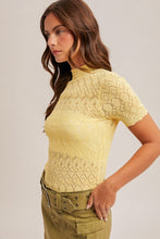 Load image into Gallery viewer, Mock Neck Pointelle Knit Sweater
