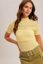 Load image into Gallery viewer, Mock Neck Pointelle Knit Sweater
