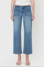Load image into Gallery viewer, Patch Pocket Slim Wide Leg Jeans
