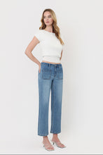 Load image into Gallery viewer, Patch Pocket Slim Wide Leg Jeans
