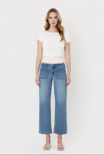 Load image into Gallery viewer, Patch Pocket Slim Wide Leg Jeans
