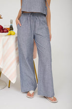 Load image into Gallery viewer, Stripe Linen Drawstring Lounge Pants
